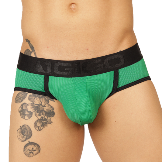 COOL GREEN JOCK THONG - Sexy Men's Jockstrap with Contrast Waistband