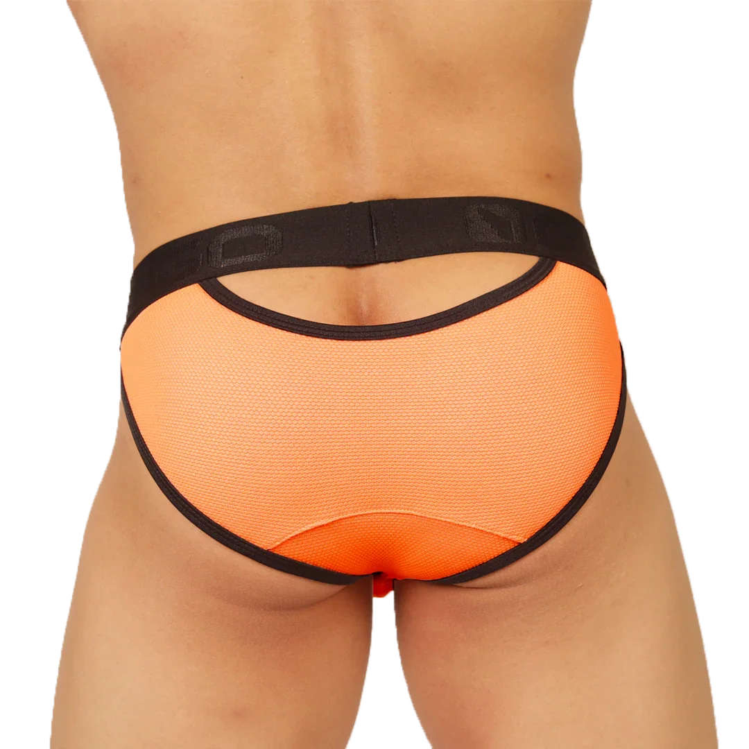 Cool Orange Brief back view by Gigo Underwear