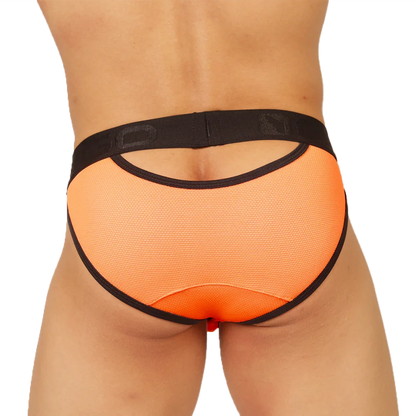 Cool Orange Brief back view by Gigo Underwear