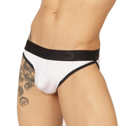 Cool White Brief front view by Gigo Underwear