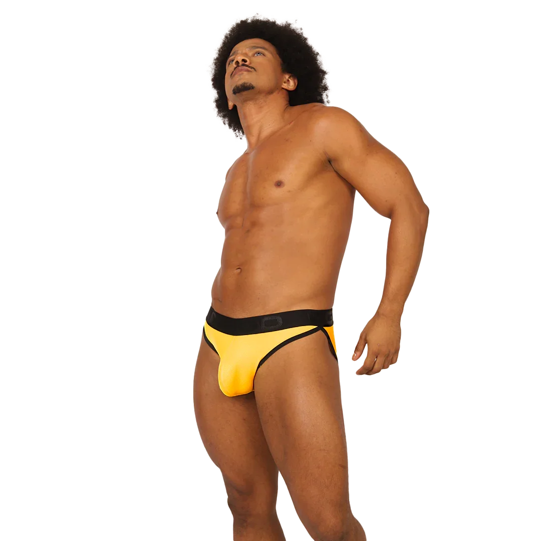Cool Yellow Brief on model by Gigo Underwear