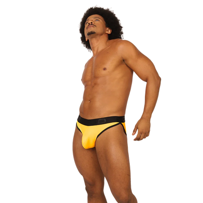 Cool Yellow Brief on model by Gigo Underwear