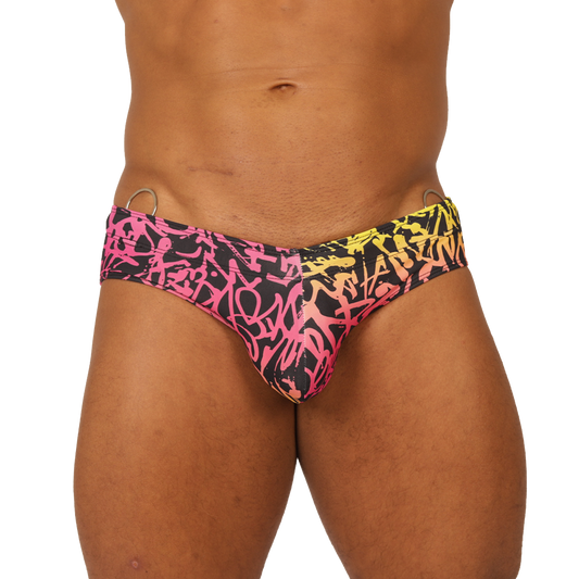 CRAZY SWIMBRIEF - Bold Men's Brief with Contrasting Waistband