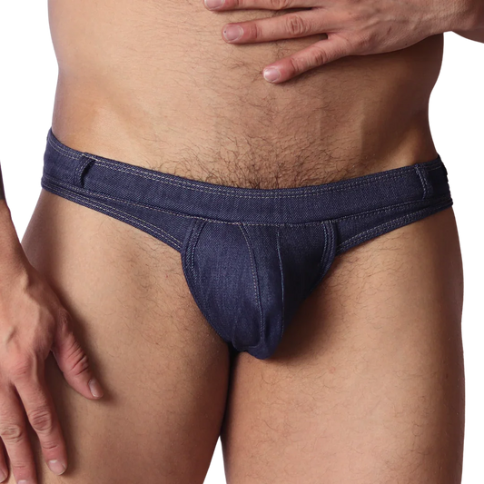 Denim Blue Thong by Gigo Underwear
