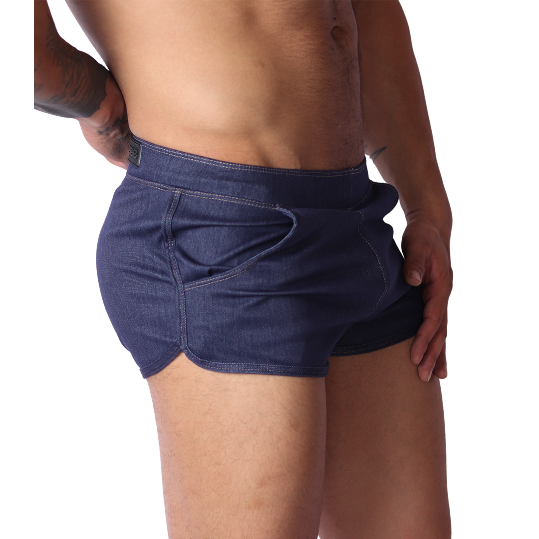 Denim Blue Hot Shorts front view by Gigo Underwear