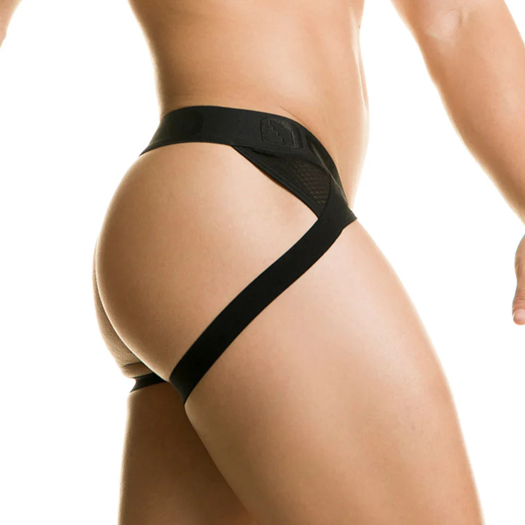 Diversity Black Brief Jockstrap back view by Gigo Underwear