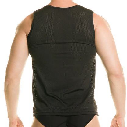 Diversity Black Tank back view by Gigo Underwear