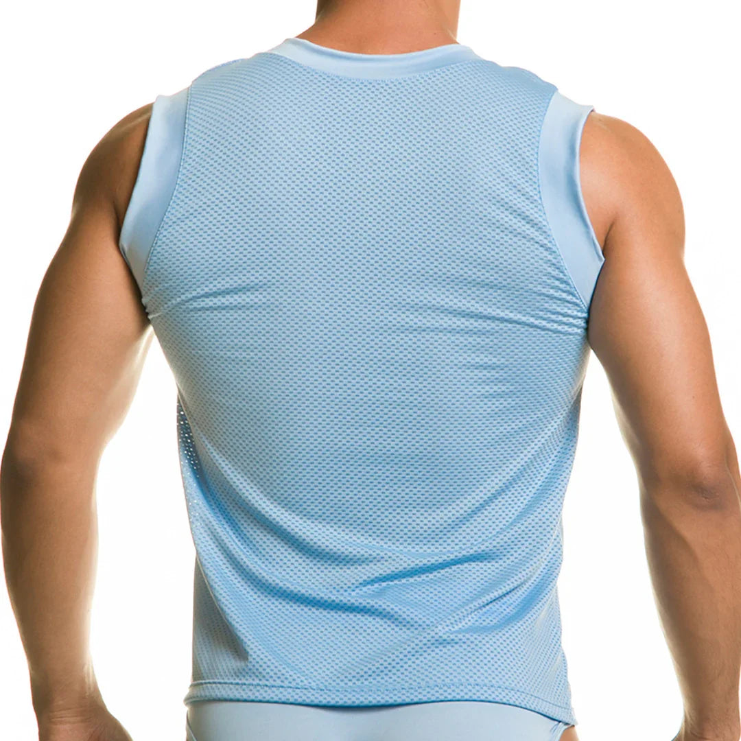 Diversity Blue Tank back view by Gigo Underwear