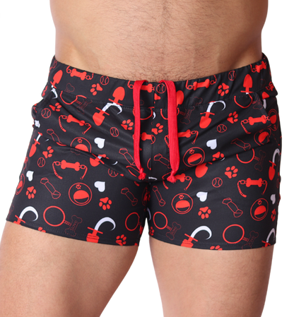 Dog Red Shorts by Gigo Underwear