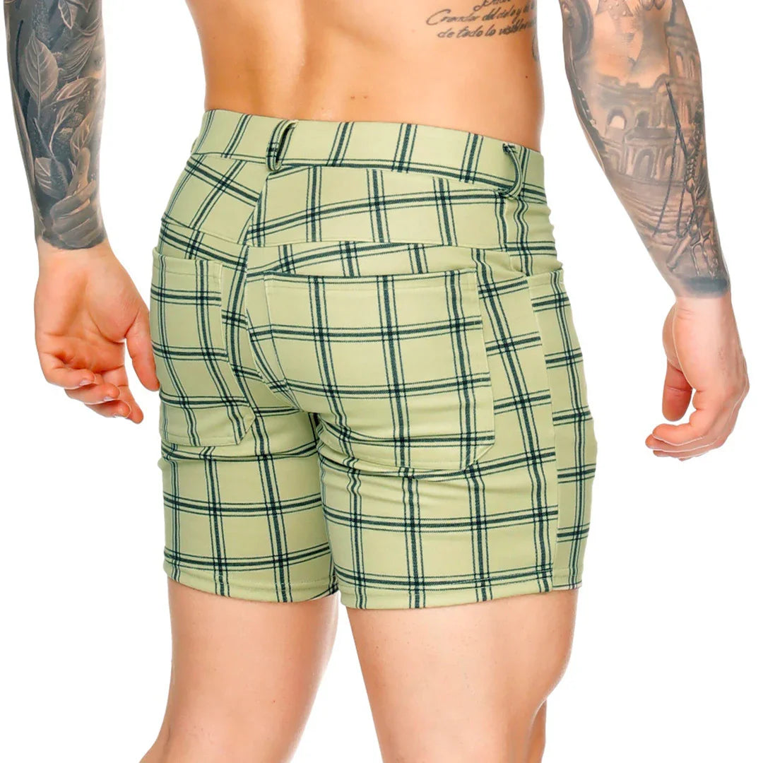 Dynasty Olive Short back view by Gigo Underwear