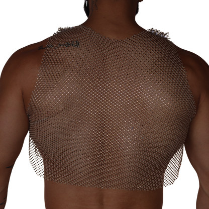 Diamond Beige Crop Top back view by Gigo Underwear