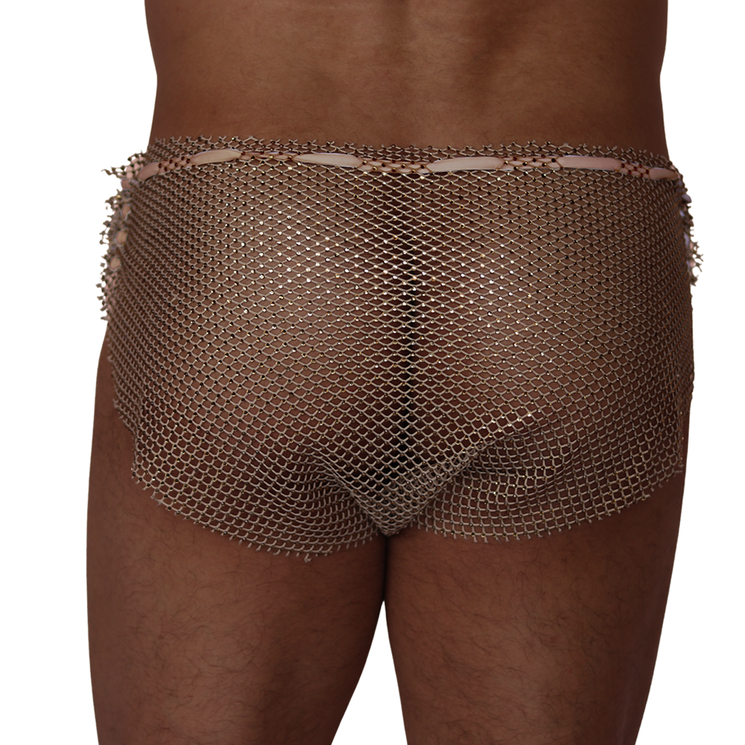 Diamond Beige Hot Shorts back view by Gigo Underwear