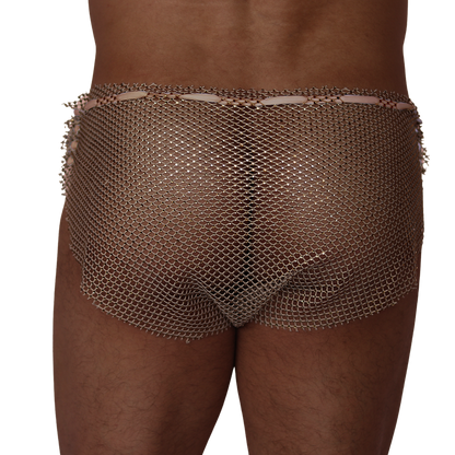 Diamond Beige Hot Shorts back view by Gigo Underwear