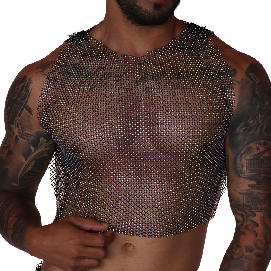 Diamond Black Crop Top by Gigo Underwear