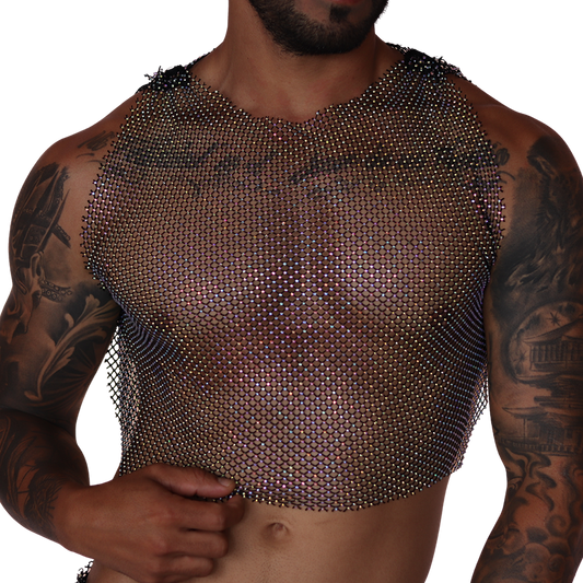 Diamond Black Crop Top by Gigo Underwear