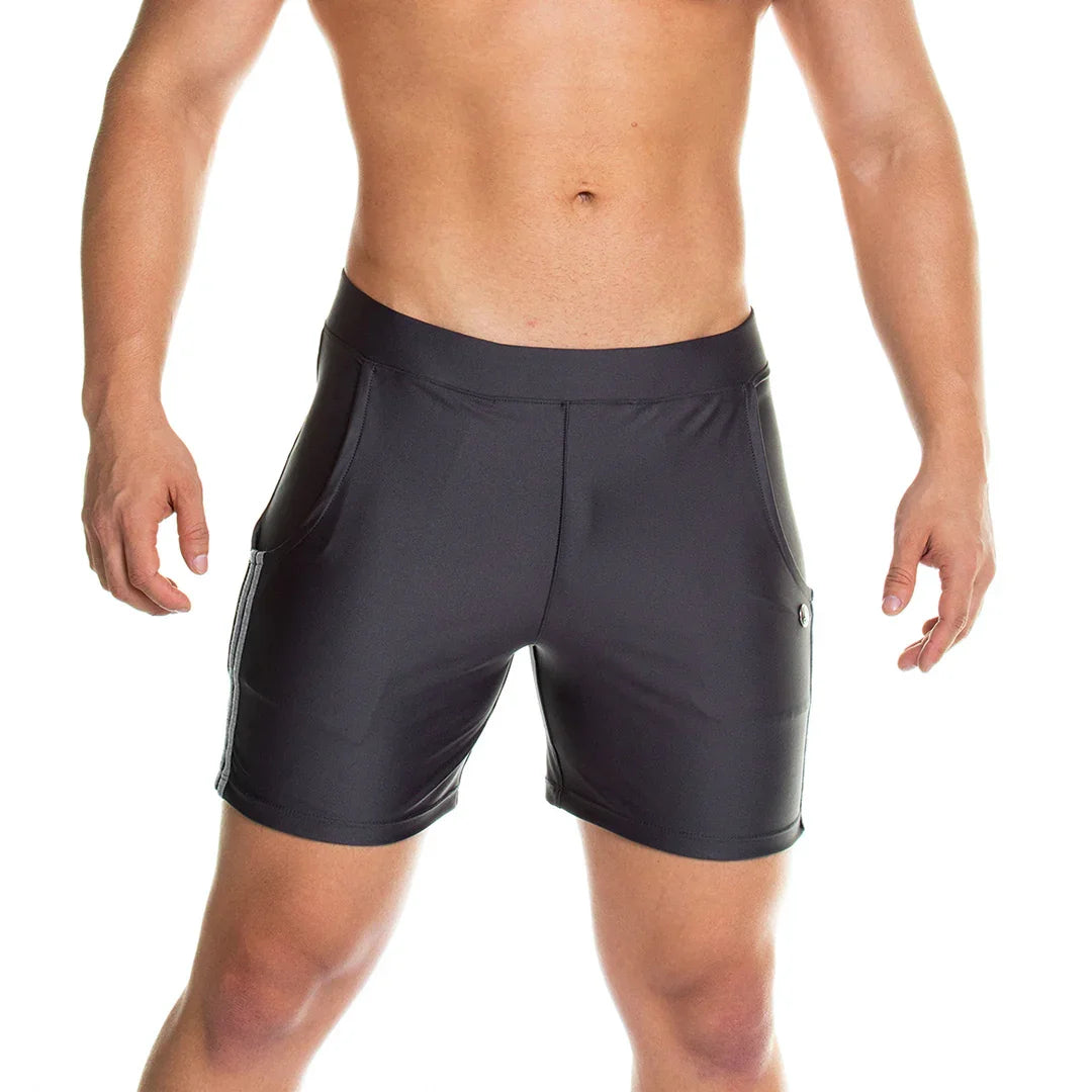 Energetic Gray Short front view by Gigo Underwear