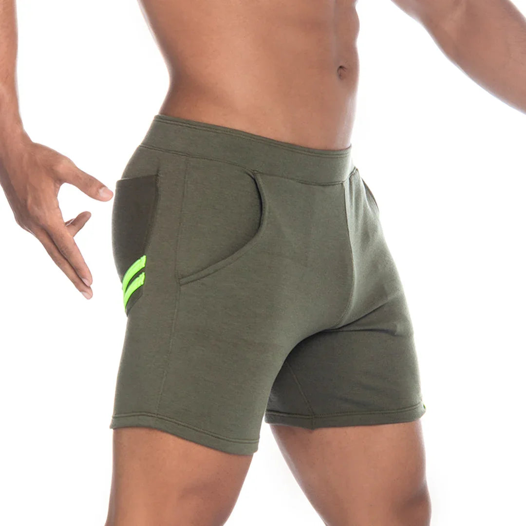 Energy Green Short front view by Gigo Underwear
