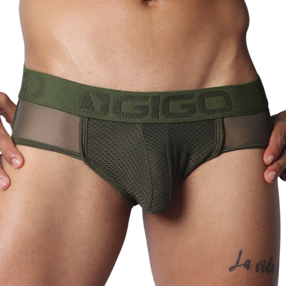 Evocative Green Jock Thong by Gigo Underwear