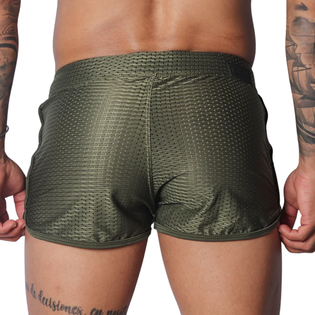 Exit Green Short back view by Gigo Underwear