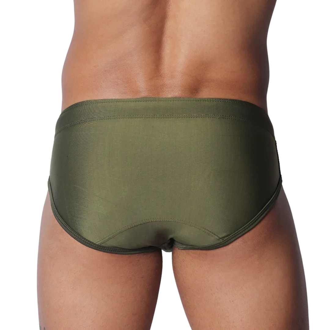 Exit Green Swim Brief back view by Gigo Underwear
