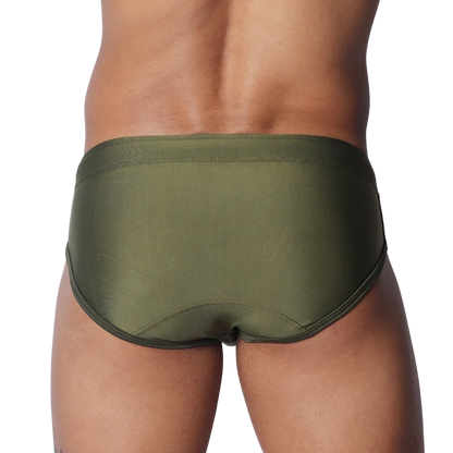 Exit Green Swim Brief back view by Gigo Underwear
