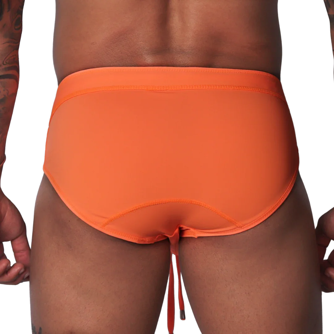 Exit Orange Swim Brief back view by Gigo Underwear