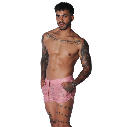 Exit Pink Short on model by Gigo Underwear