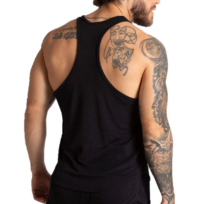 F Fetish Black Tank front view by Gigo Underwear