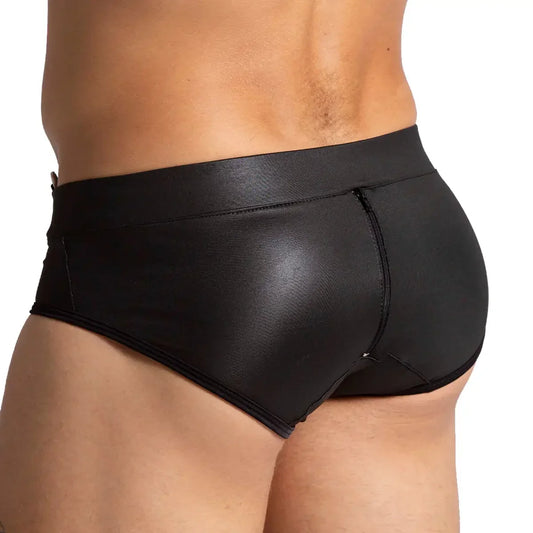 F Fetish Blue Brief front view by Gigo Underwear