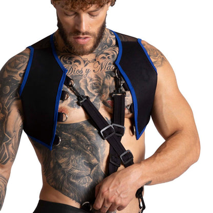 F FETISH BLUE HARNESS - Gigo Underwear & MensWear