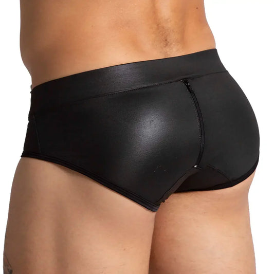 F Fetish Green Brief front view by Gigo Underwear