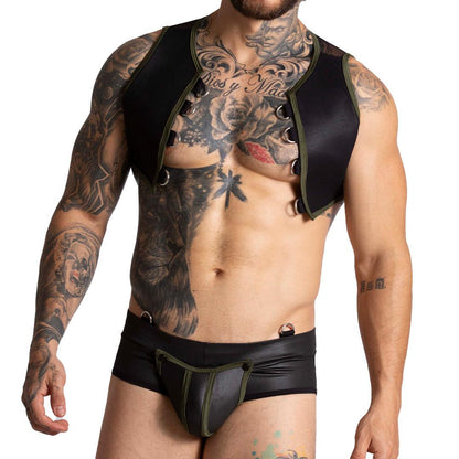 F FETISH GREEN HARNESS - Gigo Underwear & MensWear