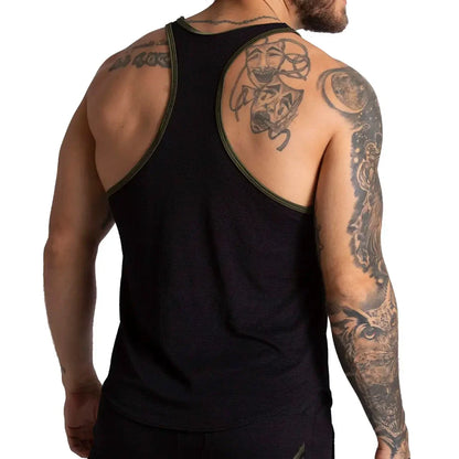 F Fetish Green Tank back view by Gigo Underwear
