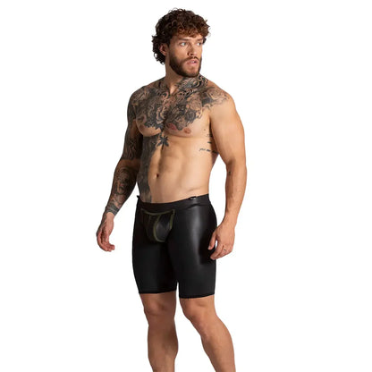 F Fetish Green Trunk Long back view by Gigo Underwear