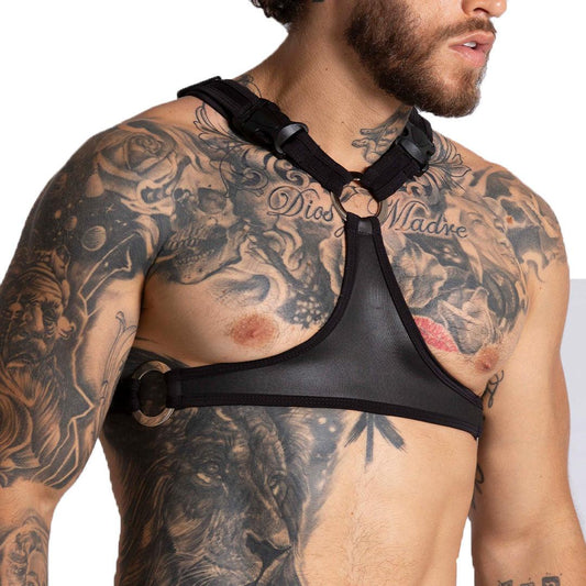 F FETISH HARNESS - Sexy black leather type harness for men