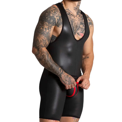 F Fetish Red Body front view by Gigo Underwear