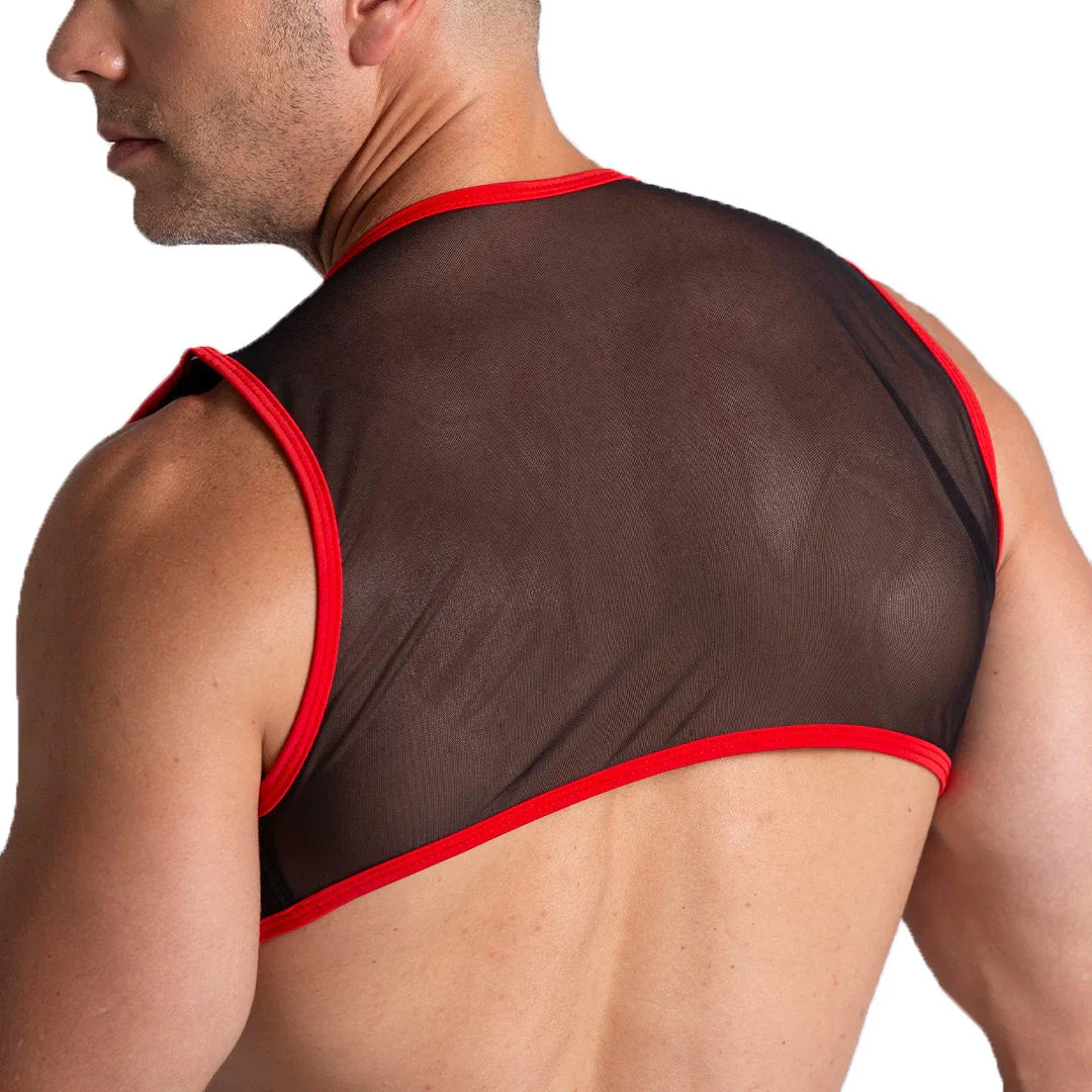 F Fetish Red Harness back view by Gigo Underwear