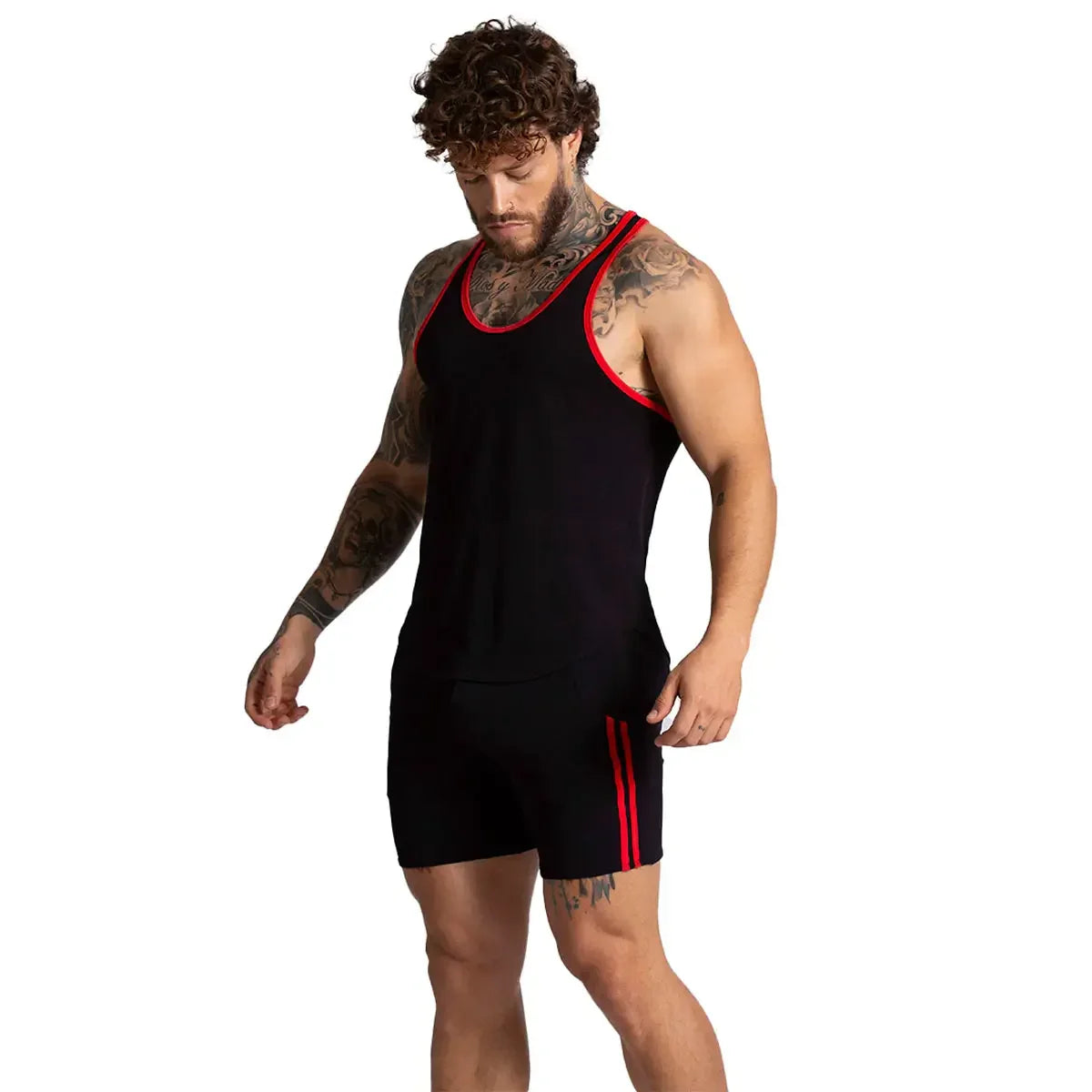 F Fetish Red Tank back view by Gigo Underwear