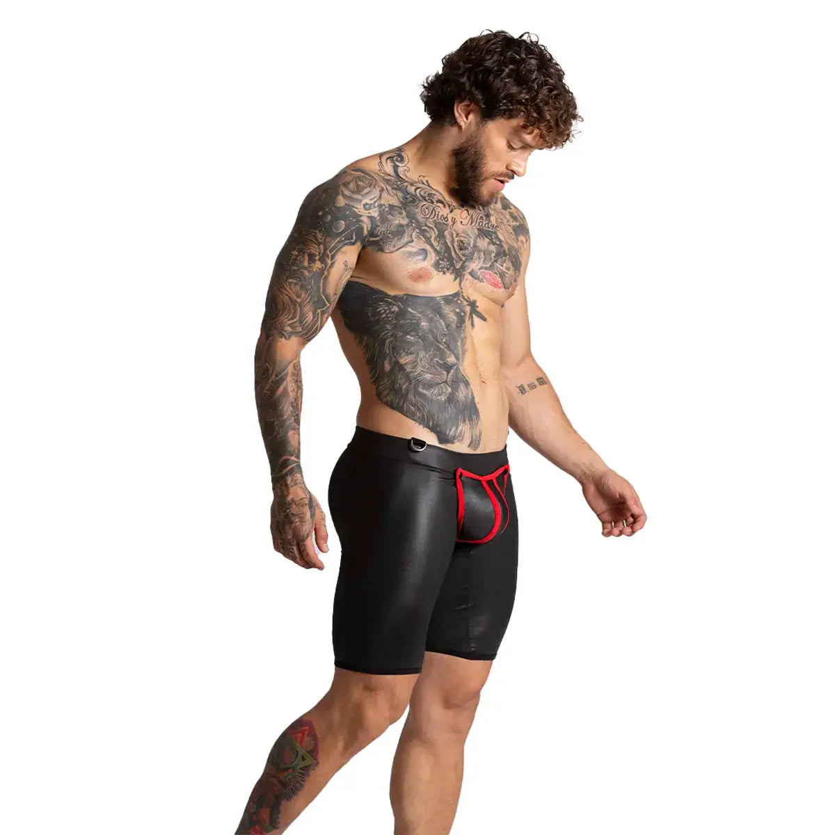 F Fetish Red Trunk Long back view by Gigo Underwear