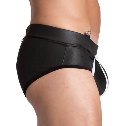 F Fetish White Brief front view by Gigo Underwear