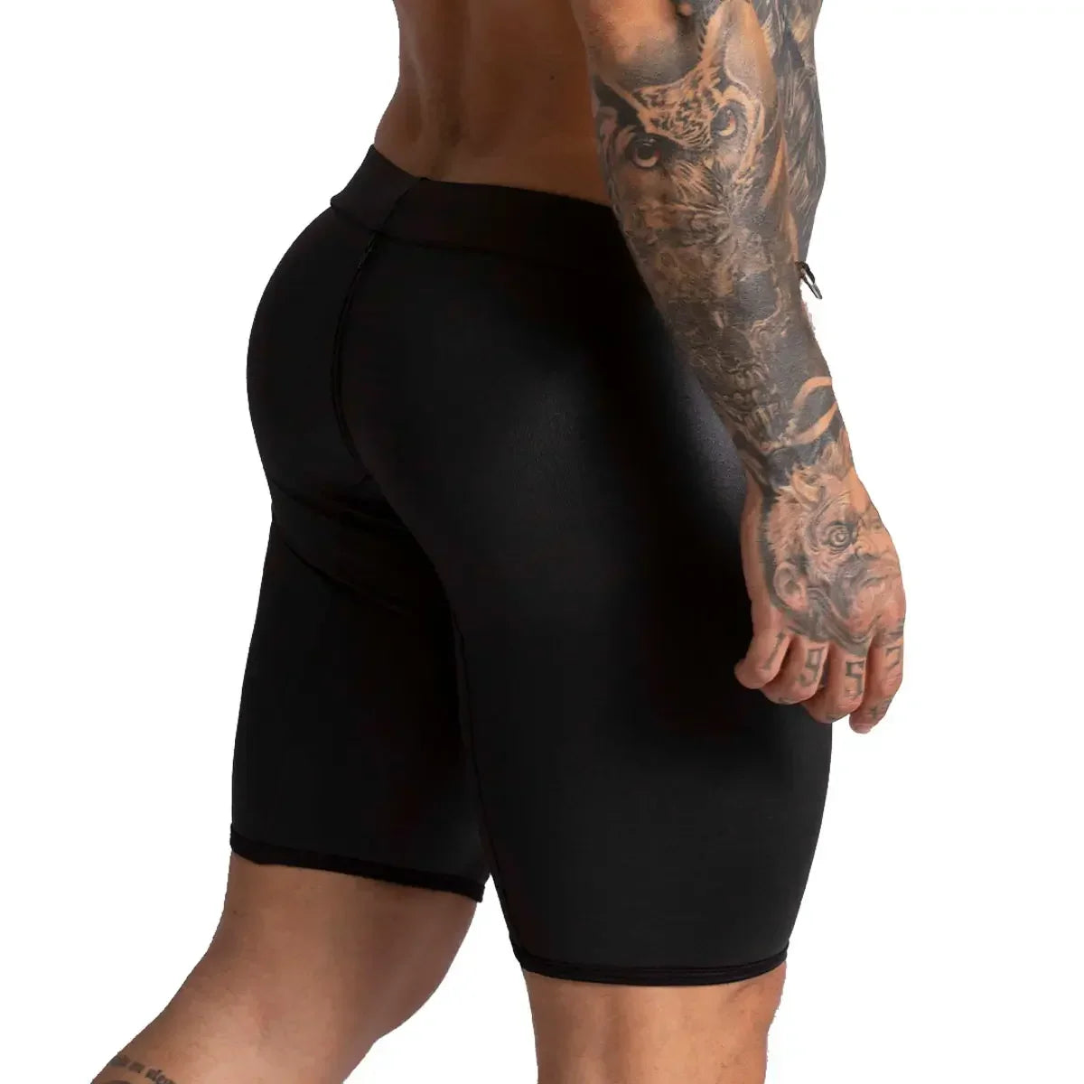 F Fetish White Trunk Long front view by Gigo Underwear