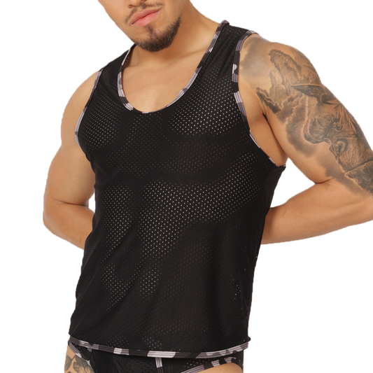 FEELING BLACK TANK - Gigo Underwear New Collection