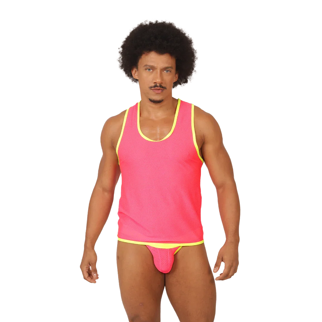 Feeling Candy Tank on model by Gigo Underwear