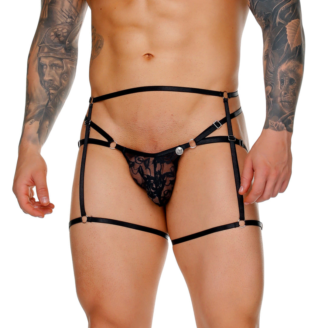 FEMALE BLACK JOCKSTRAP GELBERT BELT