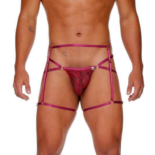 FEMALE WINE JOCKSTRAP GELBERT BELT