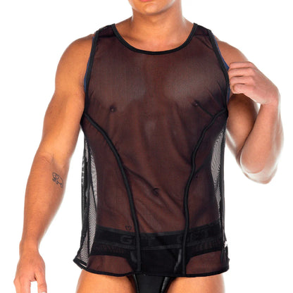 2 Fetiche Black Tank by Gigo Underwear