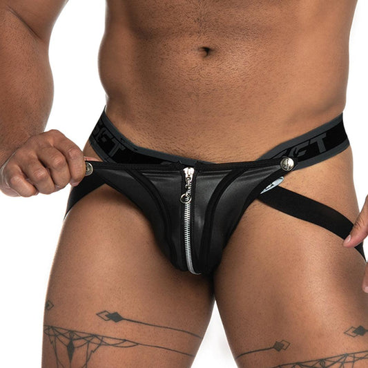 FETICHE BLACK ZIPPER JOCKSTRAP - Gigo Underwear & MensWear