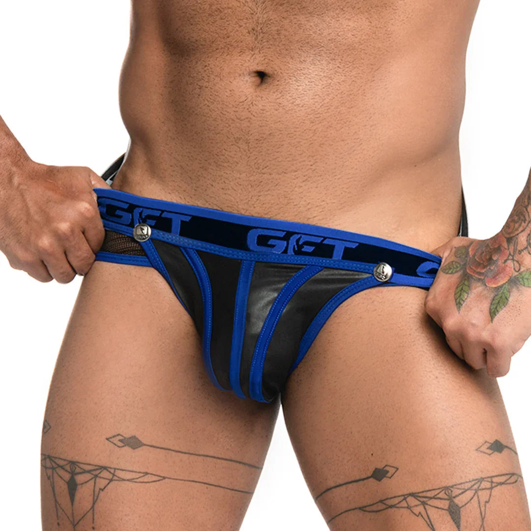 Fetiche Blue Brief Jockstrap by Gigo Underwear