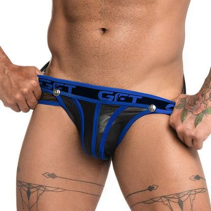 Fetiche Blue Brief Jockstrap by Gigo Underwear