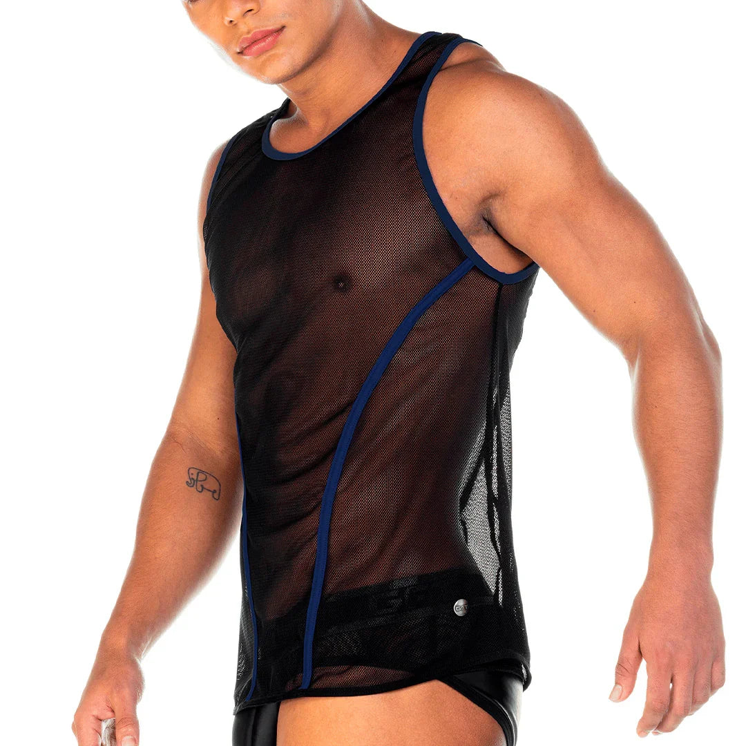 2 Fetiche Blue Tank by Gigo Underwear